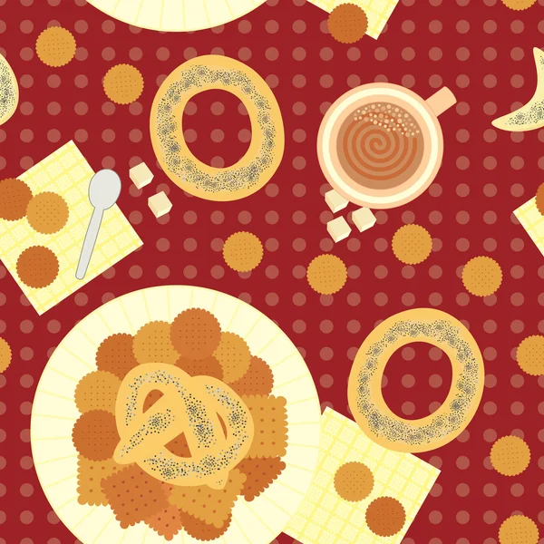 Seamless pattern for lunch — Stock Vector