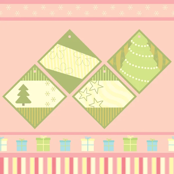 Collection de tags de Noël — Image vectorielle