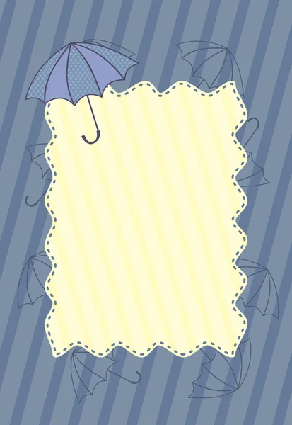 Rahmen mit Regenschirm — Stockvektor