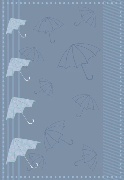 Quadro com guarda-chuvas — Vetor de Stock