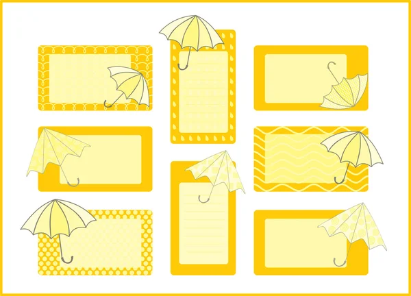 Parapluies tag collection — Image vectorielle