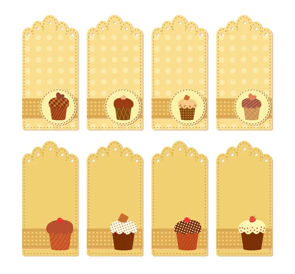 Muffin tags collection — Stock Vector