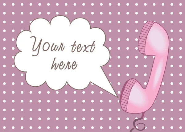 Pop-Art Textstelle mit Telefon — Stockvektor