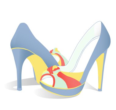 Blue shoes clipart