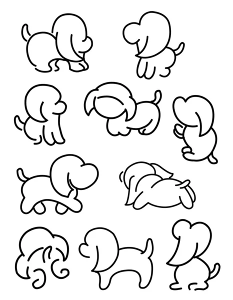 10 chiens — Image vectorielle
