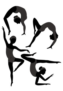 Gymnasts clipart