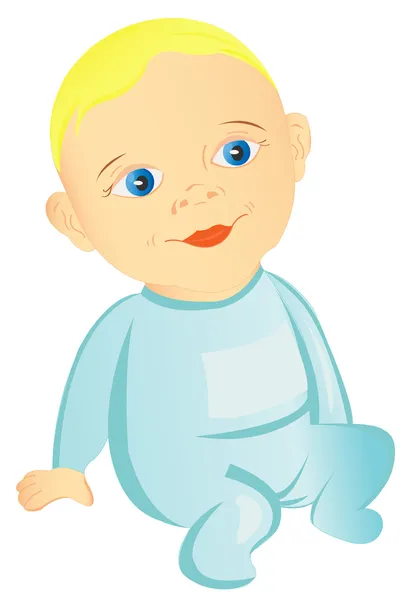 Le bébé aux yeux bleus — Image vectorielle