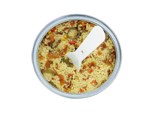 Portable Cous Cous Isolated Over White Stock Picture