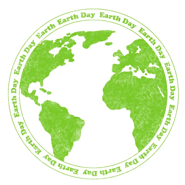 Earth Day Rubber Stamp — Stock Photo, Image