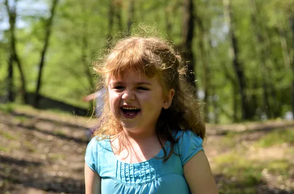 stock image Amused girl in the park