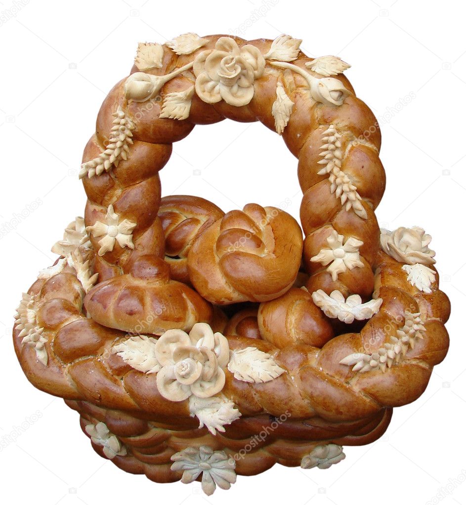 Solated Ukrainian festive bakery Holiday Bread