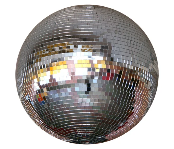 Argento night club illuminazione specchio-palla — Foto Stock