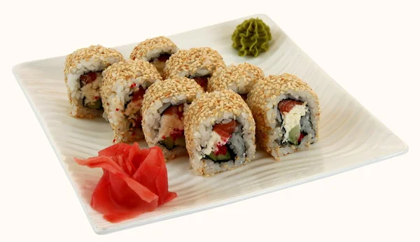 Traditioneel Japans keuken maaltijd sushi — Stockfoto