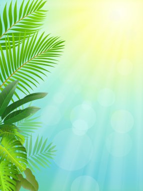 Tropical forest background clipart