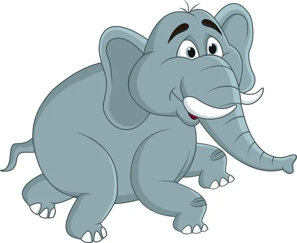 Cartone animato elefante — Vettoriale Stock