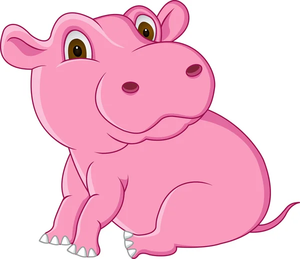 Caricature d'hippopotame — Image vectorielle
