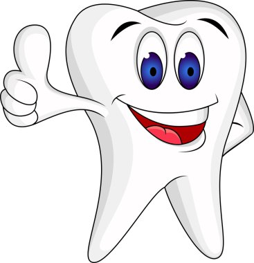 Tooth with thumb up clipart