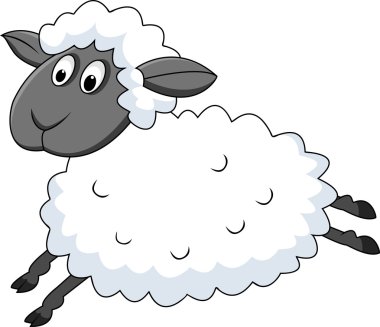 Jumping sheep clipart