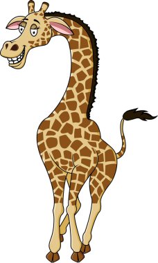 Funny giraffe cartoon clipart