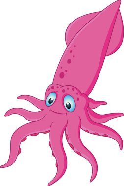 Squid cartoon clipart