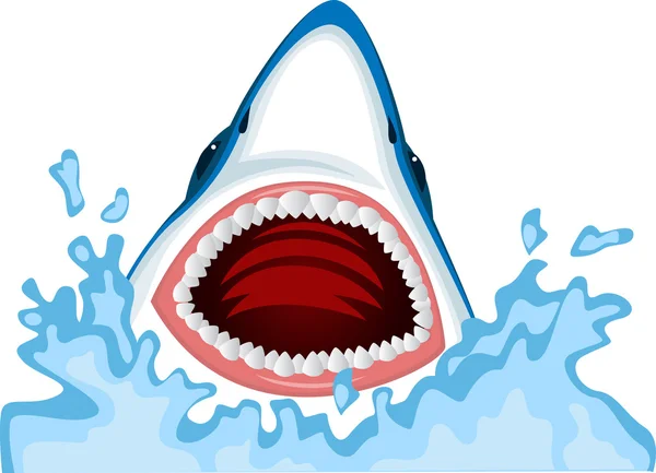 Rozzlobený žralok — Stockový vektor