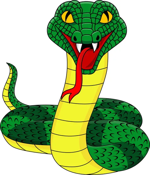 怒っているヘビ — ストックベクタ