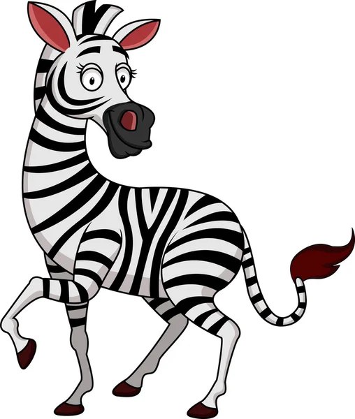 Zebra karikatür — Stok Vektör
