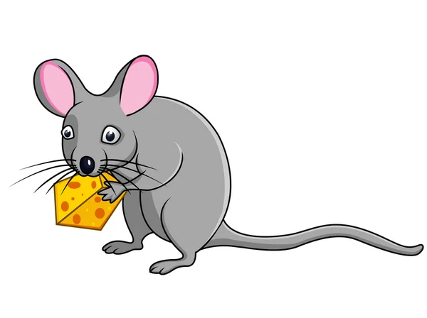 老鼠与奶酪 — 图库矢量图片