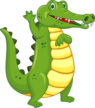 Funny Crocodile clipart