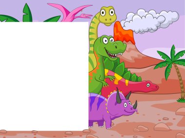 boş oturum ile dinozor karikatür