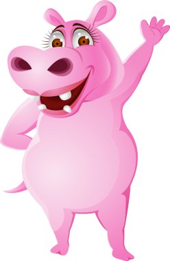 Female Hippo clipart