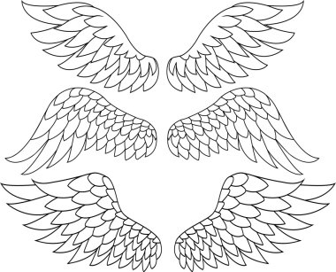 Wing silhouette clipart