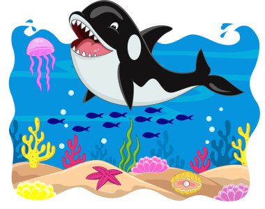 Killer whale carton clipart