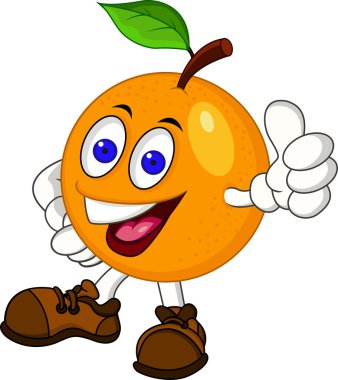 Orange cartoon character