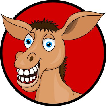 Funy Donkey Cartoon clipart