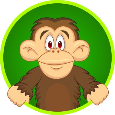 Chimpanzee cartoon clipart