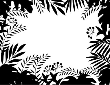 Jungle silhouette clipart