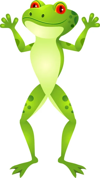 Drôle de dessin animé grenouille — Image vectorielle