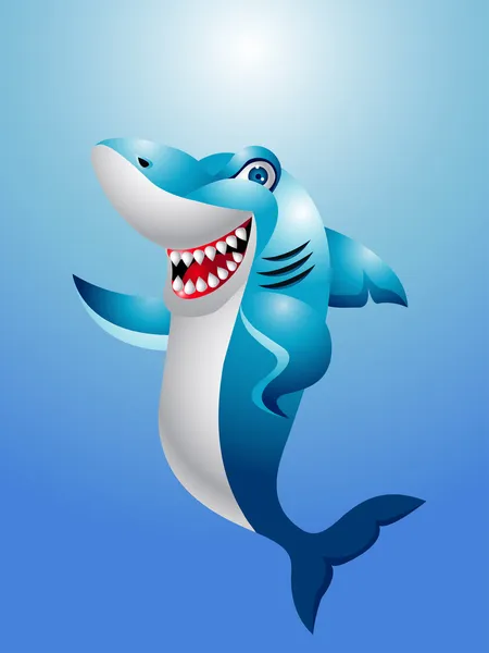 Happy shark — Stock Vector