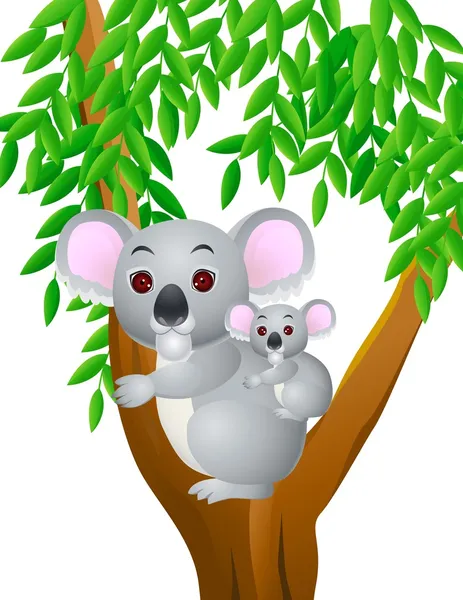 Mutter und Baby-Koala — Stockvektor
