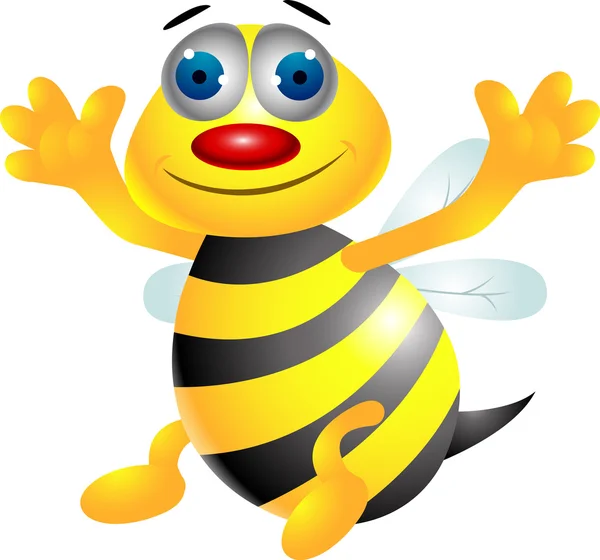 Včela kreslený — Stockový vektor