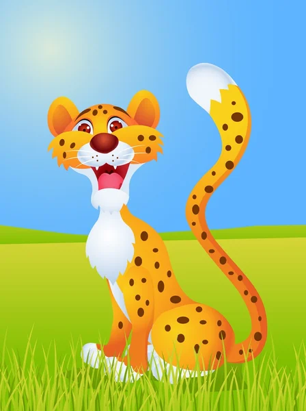 Cheetah cartoon — Stockvector