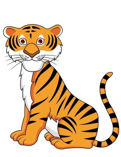 Desenhos animados do tigre —  Vetores de Stock