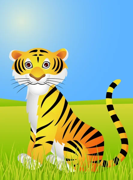 Тигровая карикатура — стоковый вектор