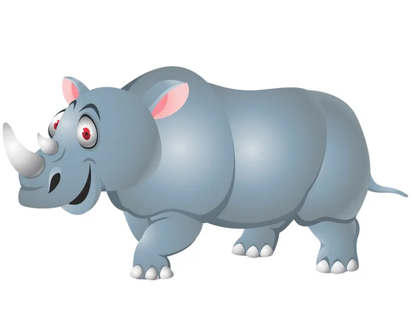 Cartone animato di Rhino isolato — Vettoriale Stock