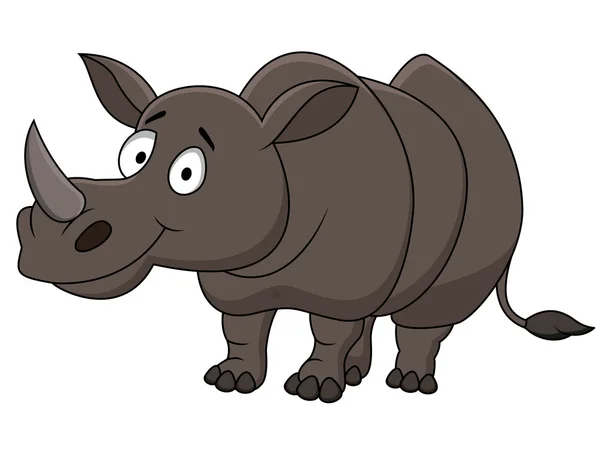 Desenhos animados em rinoceronte — Vetor de Stock
