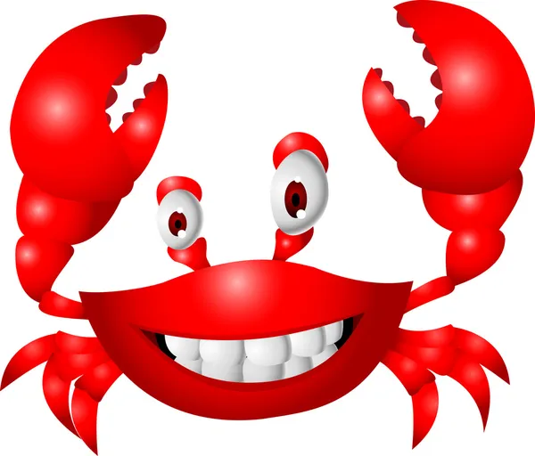 Drôle de dessin animé de crabe — Image vectorielle