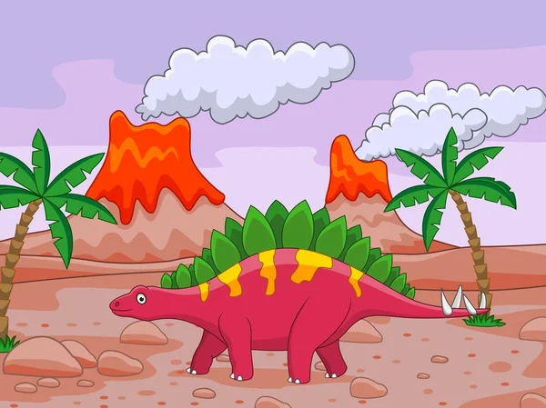 Desenhos animados de dinossauros — Vetor de Stock