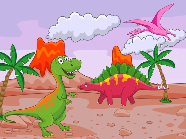 恐龙卡通 — 图库矢量图片