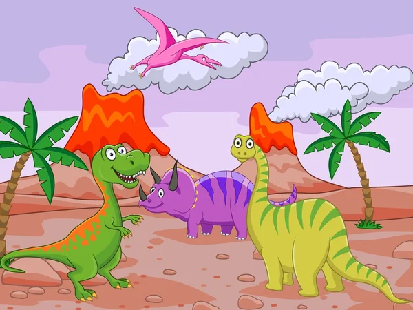 Dinosaurier tecknad — Stock vektor